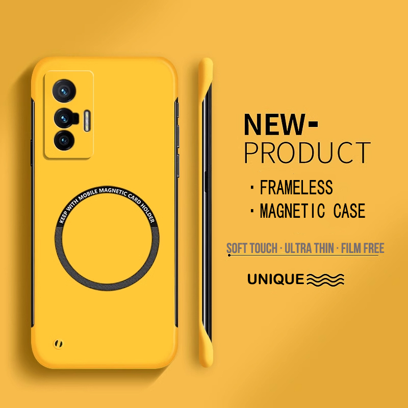 Ultra Thin Frameless Phone Cover - Coque de téléphone magnétique sans cadre,