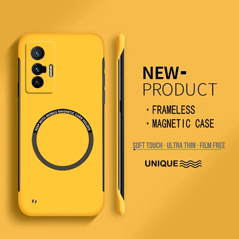 Ultra Thin Frameless Phone Cover - Coque de téléphone magnétique sans cadre,
