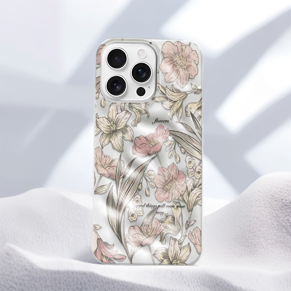 Vintage Floral Pattern Soft Case - Coque de téléphone souple en TPU