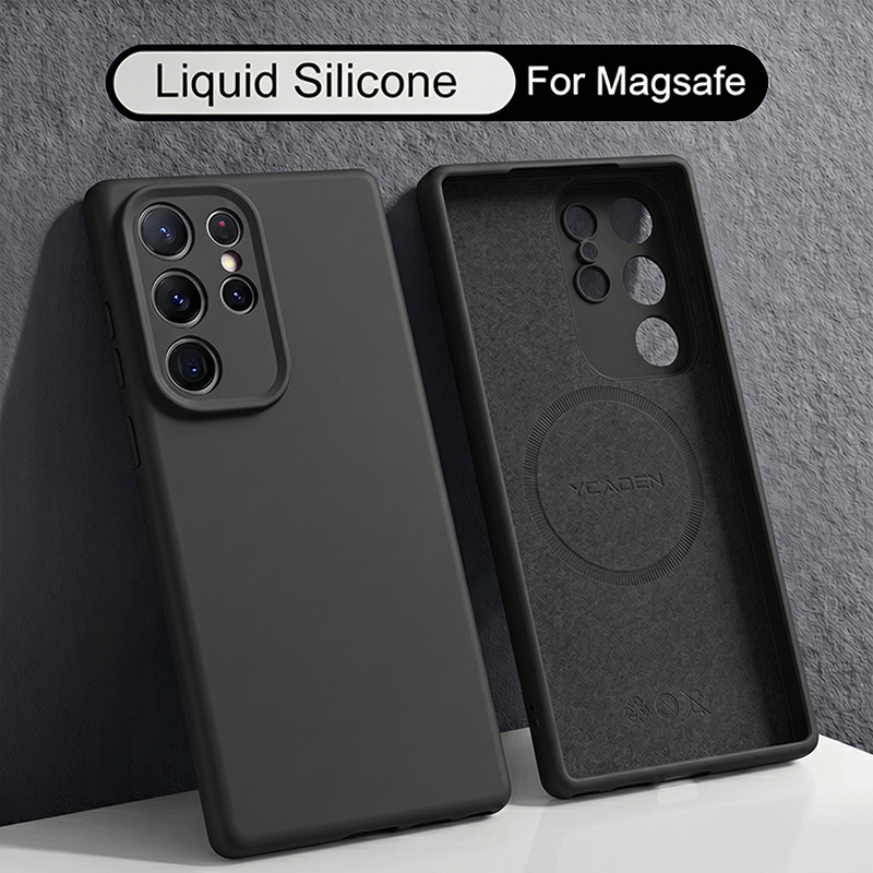 Coque en silicone liquide soup - Liquid Silicone Magnetic Phone Case avis et prix