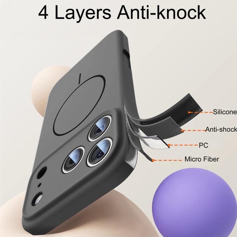 Coque en silicone liquide de l - Liquid Silicone Magnetic Phone Case avis et prix