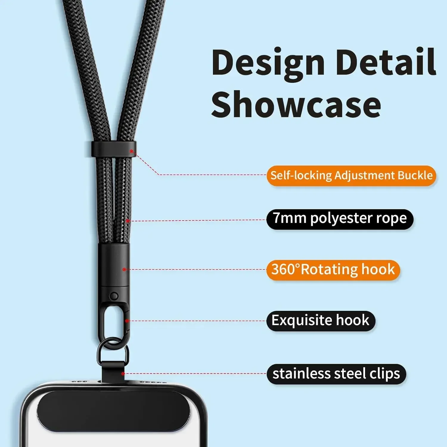 Cordon universel pour téléphon - Crossbody Lanyard Neck Strap Case avis et prix